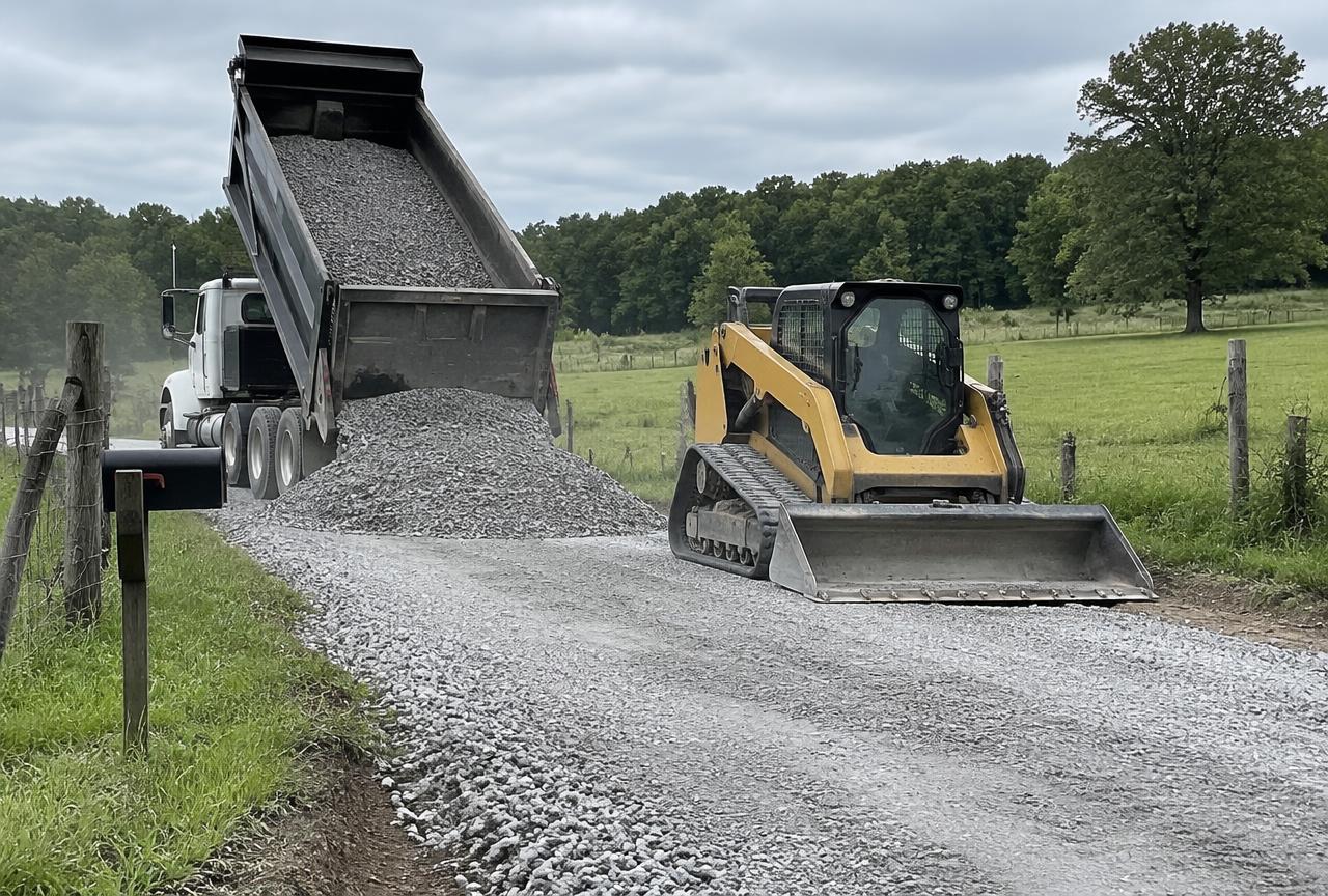 Crushed stone driveway — Aggregate Hauling in Columbiana County, OH